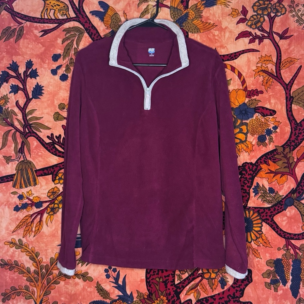 Maroon Fleece Quarter Zip